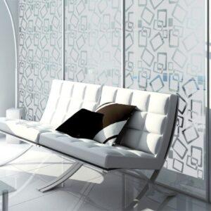 Frosted Architectural Squares Window Film